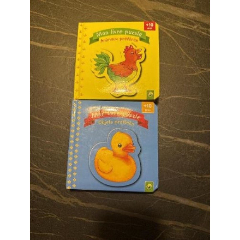 2 livres de puzzle pour bébés en tbe (complet)