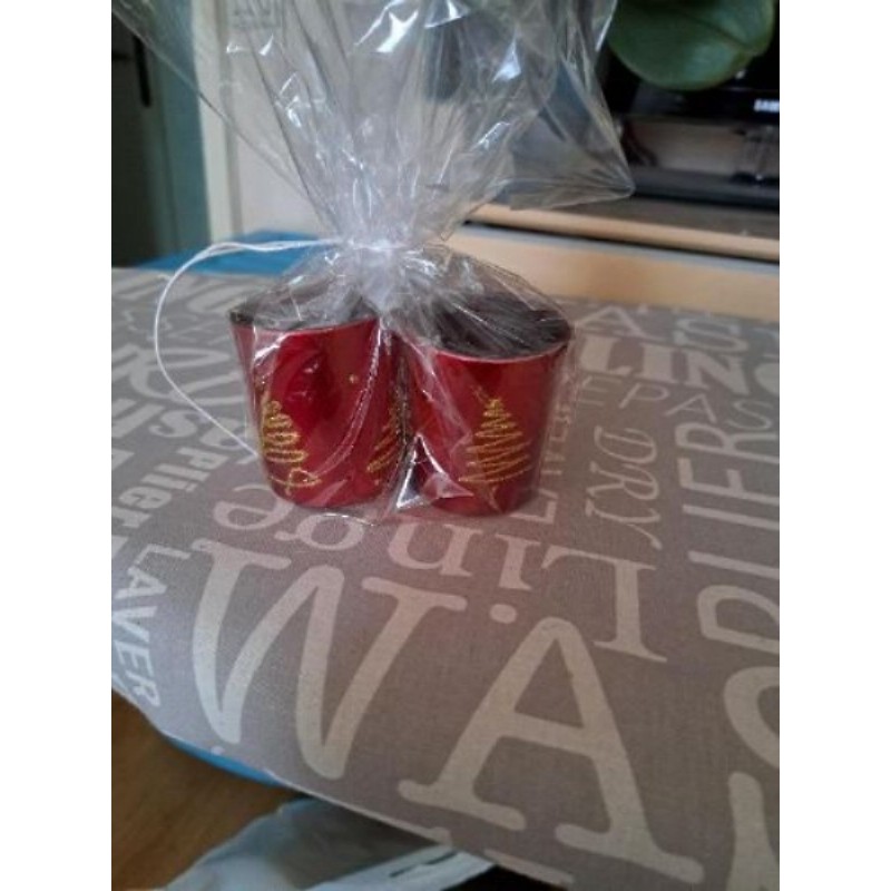 Lot de 3 bougeoirs déco de Noël