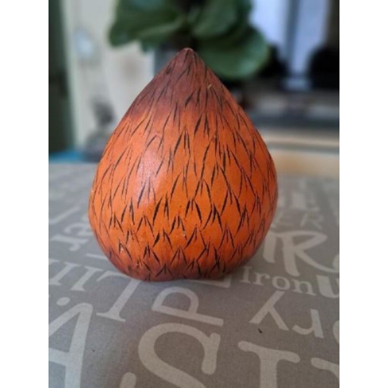 Porte serviette en bois orange pour serviettes en papier