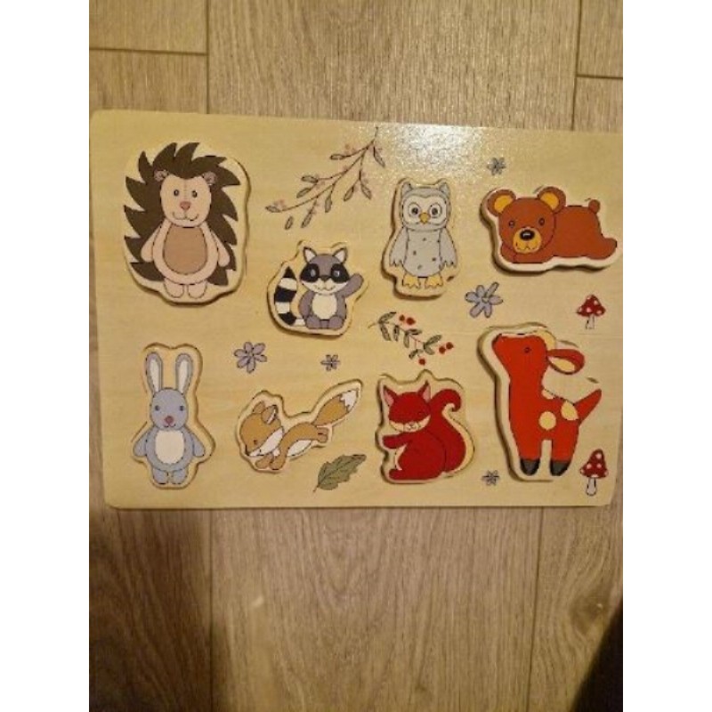 Puzzle en bois animaux 