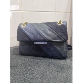 Sac en cuir Italien bleu...