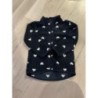 Veste polaire bleu marine avec cœurs blancs taille 18-24 mois BLUE SEVEN 