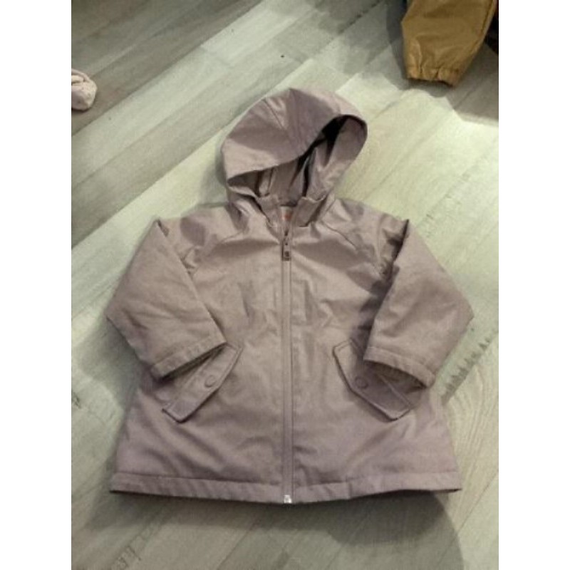 Manteau cire doublure polaire  mauve foncé ZARA taille 2-3 ans / 98 cm