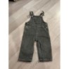 Salopette velours côtelé grise PETIT BATEAU taille 6 mois 