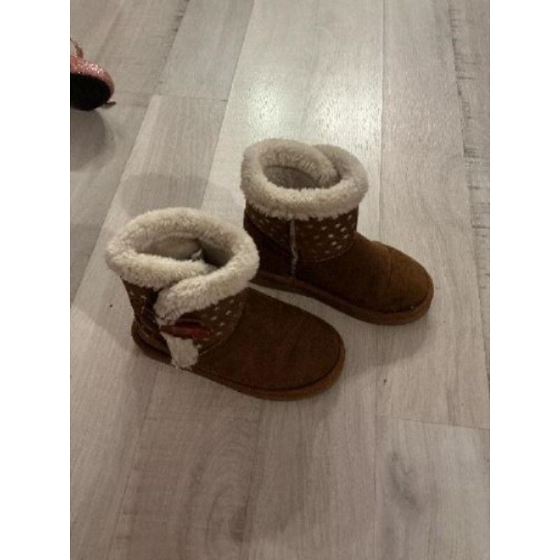 Bottines fourrees marron avec étoiles taille 26 