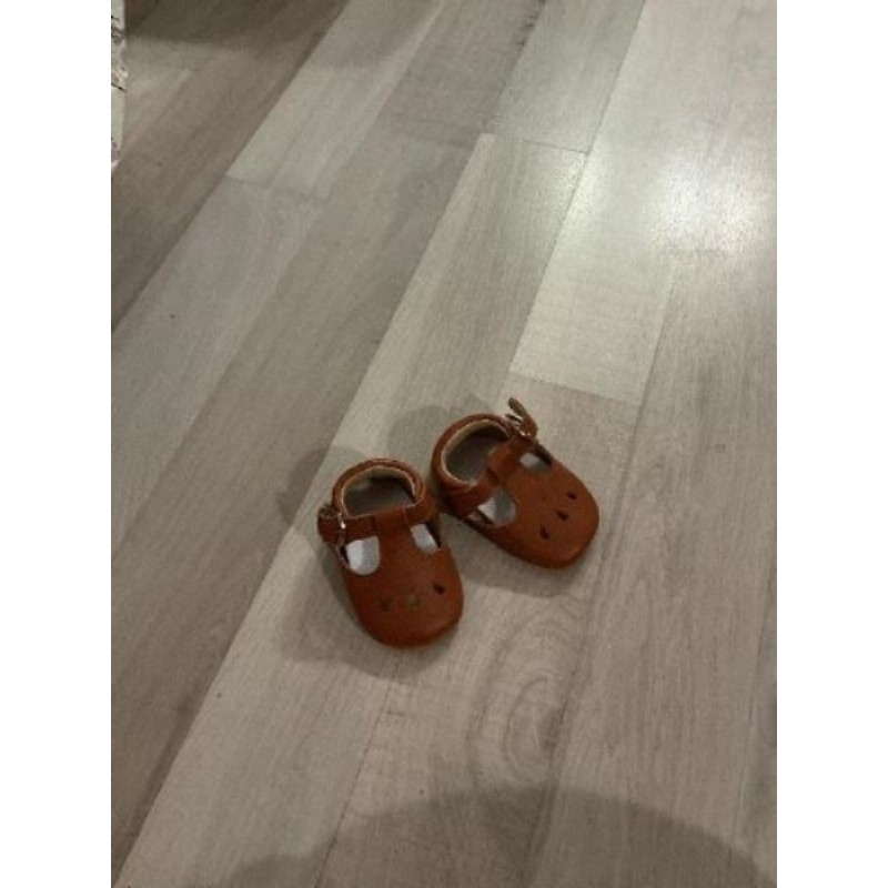 Chaussures souples bébé camel taille 6 mois 