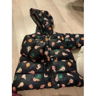 Manteau doudoune marine à...