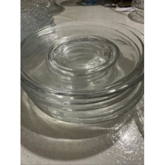 Soucoupe transparente X 6