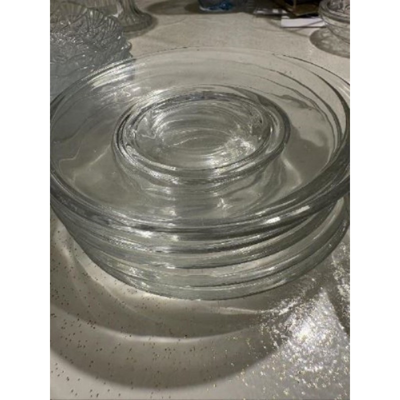 Soucoupe transparente X 6