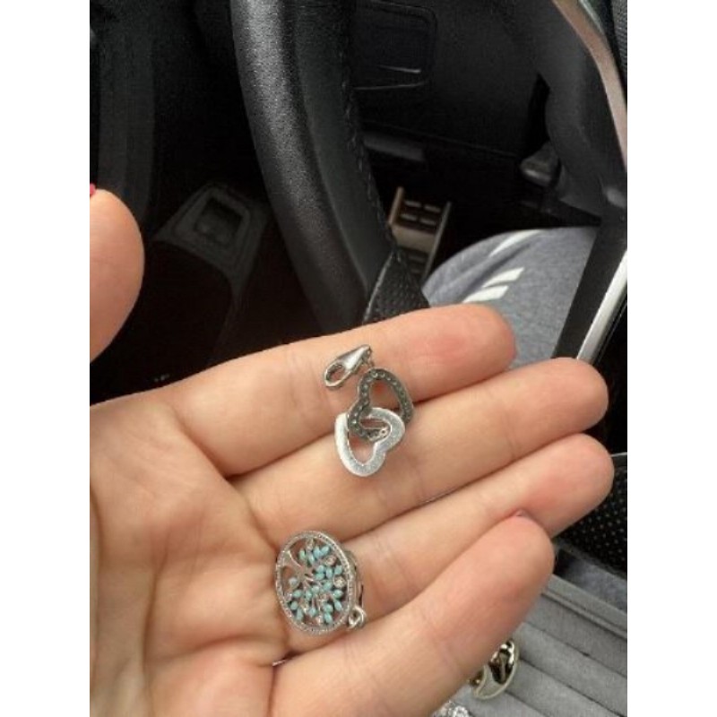 2 pendentifs (coeurs et arbe de vie)