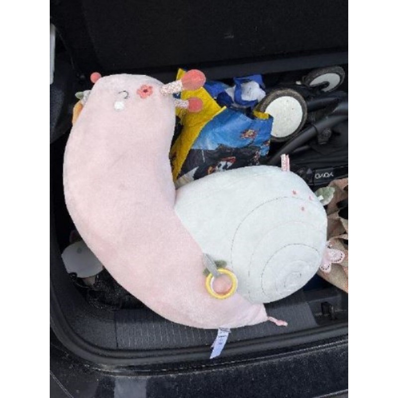 Peluche activité escargot rose et blanc géant Verbaudet 