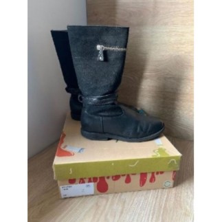 Bottes noires en cuir -...