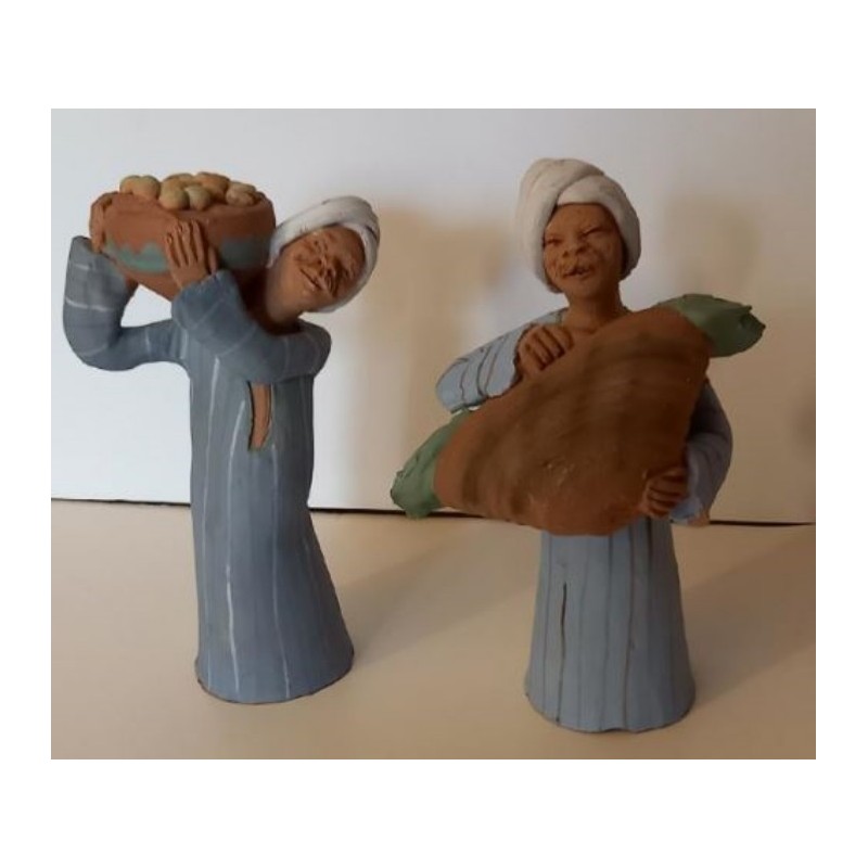 2 statuettes terre cuite 