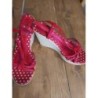 Chaussure été rouge talon compensé pointure 38