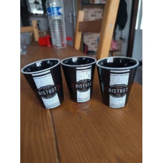 Tasses café noir marquees...