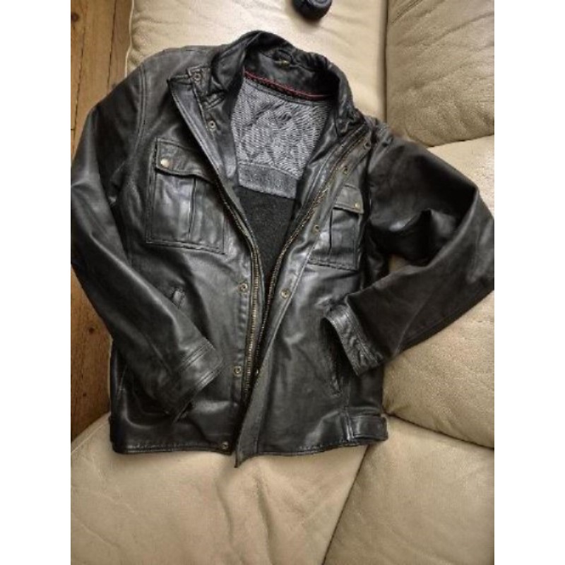 Blouson cuir hésitons XL