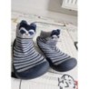 Chausson bébé garçon gris et bleu T.22/23