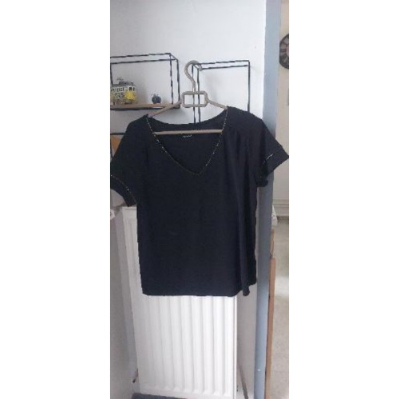 T-shirt noir camaïeu Taille M
