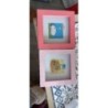 Lot 2 cadres enfants animaux 