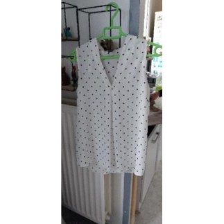 Blouse blanc à pois taille 36