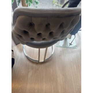 Chaise velours Grise