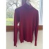 Pull col roulé rouge 70% viscose ici et maintenant T38/40