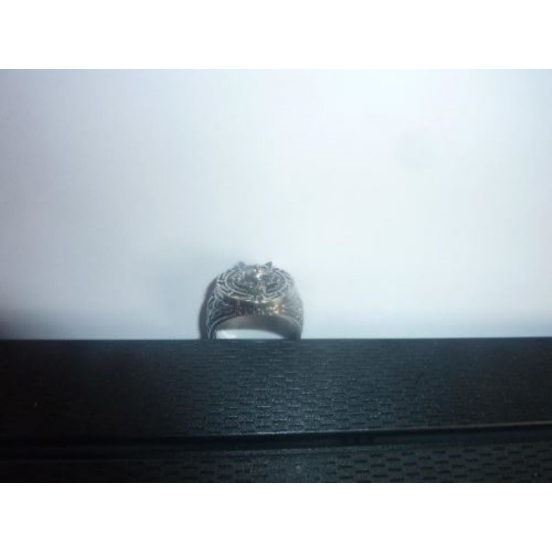 Bague Loup métal argenté T 10