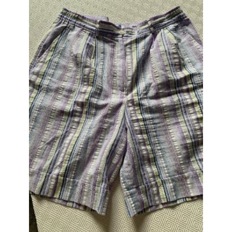 Short Damart rayures bleu/violet/vert/rose T44