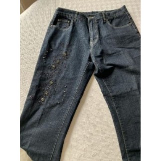 Jeans femme bleu T42 strass...