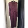 Robe satin bordeaux Mango taille L 
