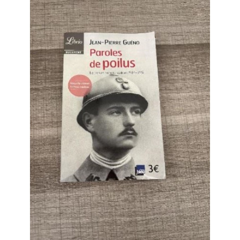 Livre : paroles de poilus 