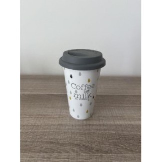 Mug coffee with milk