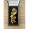 Bijoux -  Broche oiseau dorée, vert, rouge et bleu