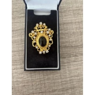 Bijoux -  Broche dorée et...