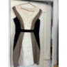 Robe habillée Blc-brun-noire XL