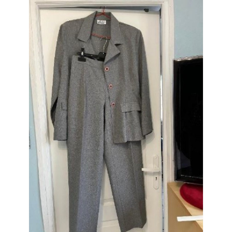 Ensemble pantalon large veste Gris T40