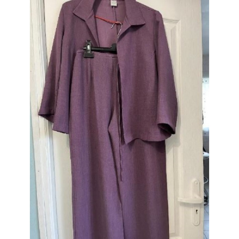 Ensemble pantalon large Veste Mauve T40