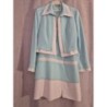 Veste Turquoise blanche T40