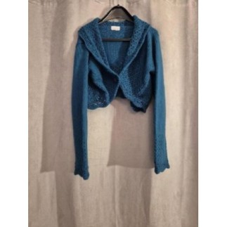 Gilet court Laine Vert...