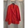 Veste longue Lin Rouge T40