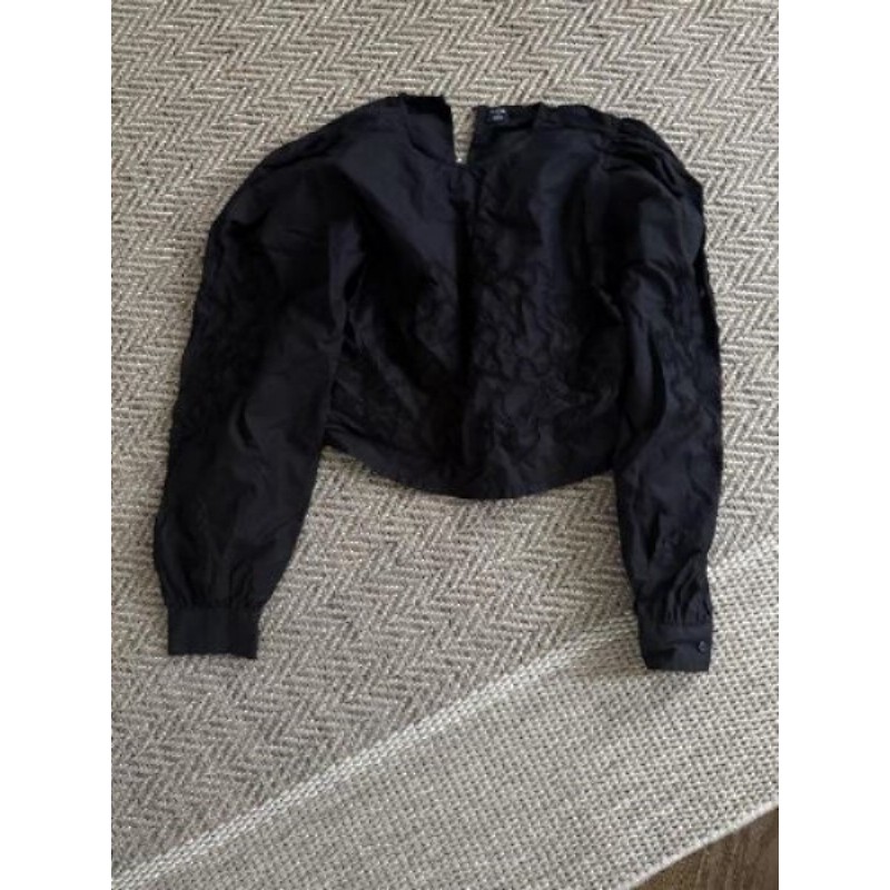 Blouse kiabi femme brodée noire