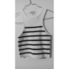 CROP TOP BLANC NOIR JENNYFER TAILLE S COMME NEUF 