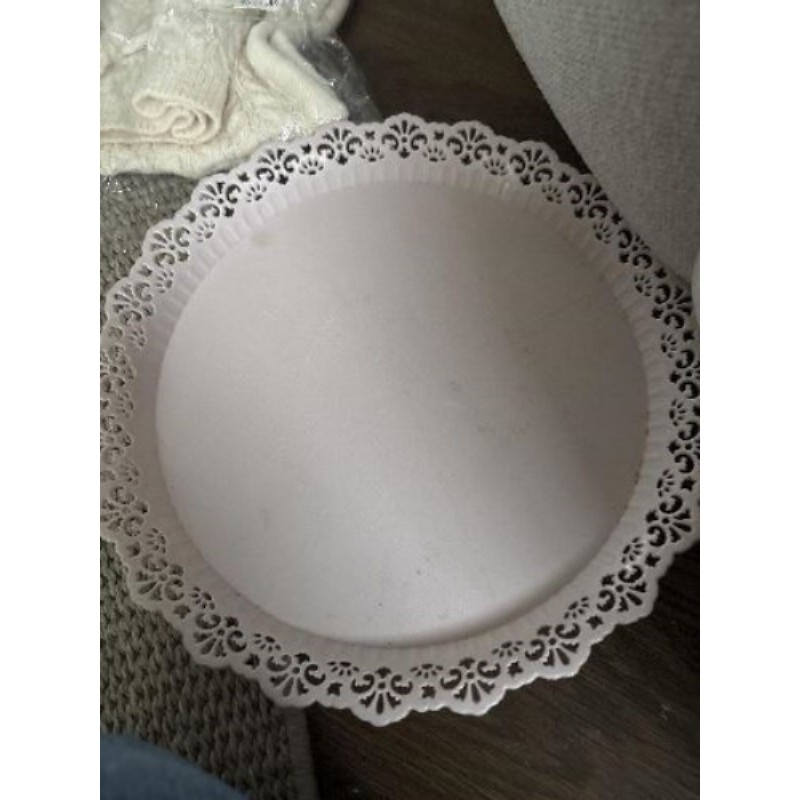 Plateau plastique rose 