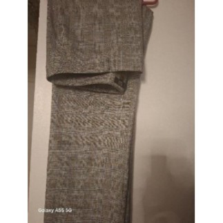 Pantalon a carreaux Prince de Galles noir , blanc et jaune. neuf, Taille 44