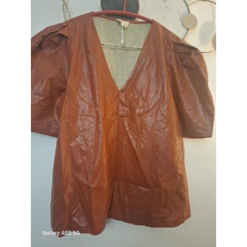 Haut Simili cuir Orange An’ge Taille 3 neuf 