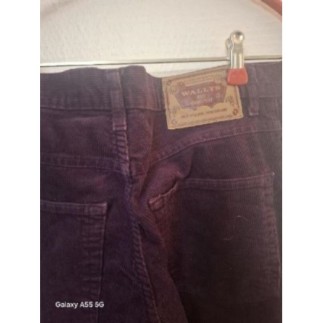 JEAN Velour Violet Foncé Wallys Taille 31  