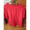 Chemisier rouge manches courtes 