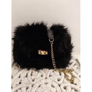 Sacoche fourrure noire H&M...