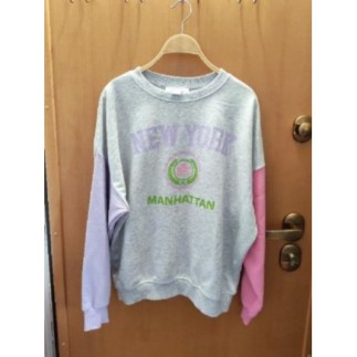 Sweat large gris/rose...