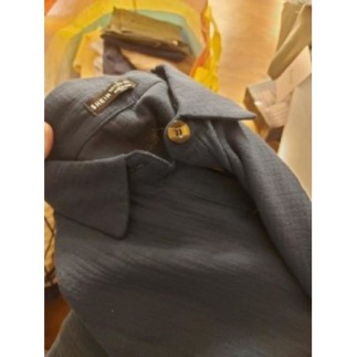 Robe bleu en lin taille...